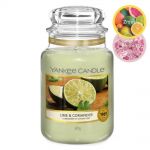 Yankee Candle Duftkerze im Glas Jar 623 g Housewarmer - verschiedene Duftsorten Lime & Coriander