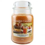 Yankee Candle Duftkerze im Glas Jar 623 g Housewarmer - verschiedene Duftsorten Farm Fresh Peach