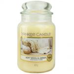 Yankee Candle Duftkerze im Glas Jar 623 g Housewarmer - verschiedene Duftsorten Soft Wool Amber