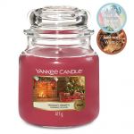 Yankee Candle Duftkerze im Glas Jar 411 g Housewarmer - verschiedene Duftsorten Holiday Hearth