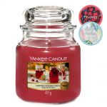 Yankee Candle Duftkerze im Glas Jar 411 g Housewarmer - verschiedene Duftsorten Christmas Morning Punch