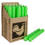 25 Stabkerzen Set 180 x 22 mm Kerzenfarm Kerzen Candle Set - verschiedene Farben Neon Gr�n