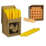 25 Stabkerzen Set 180 x 22 mm Kerzenfarm Kerzen Candle Set - verschiedene Farben Gelb Yellow