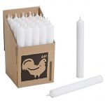 25 Stabkerzen Set 180 x 22 mm Kerzenfarm Kerzen Candle Set - verschiedene Farben Wei� - White