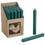 25 Stabkerzen Set 180 x 22 mm Kerzenfarm Kerzen Candle Set - verschiedene Farben Dunkelgr�n Dark Green