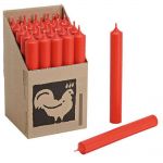 25 Stabkerzen Set 180 x 22 mm Kerzenfarm Kerzen Candle Set - verschiedene Farben Rot - Red