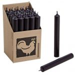 25 Stabkerzen Set 180 x 22 mm Kerzenfarm Kerzen Candle Set - verschiedene Farben Schwarz - Black