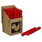25 Stabkerzen Set 180 x 22 mm Kerzenfarm Kerzen Candle Set - verschiedene Farben Weihnachtsrot