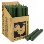 25 Stabkerzen Set 180 x 22 mm Kerzenfarm Kerzen Candle Set - verschiedene Farben Kieferngr�n