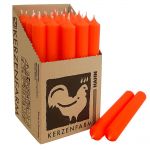 25 Stabkerzen Set 180 x 22 mm Kerzenfarm Kerzen Candle Set - verschiedene Farben Neon Orange