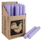 25 Stabkerzen Set 180 x 22 mm Kerzenfarm Kerzen Candle Set - verschiedene Farben Flieder