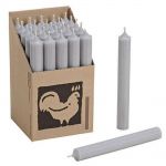 25 Stabkerzen Set 250 x 22 mm Kerzenfarm Kerzen Candle Set - verschiedene Farben Grau - Gray
