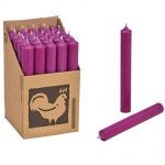 25 Stabkerzen Set 250 x 22 mm Kerzenfarm Kerzen Candle Set - verschiedene Farben Aubergine