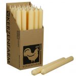 25 Stabkerzen Set 250 x 22 mm Kerzenfarm Kerzen Candle Set - verschiedene Farben Creme