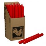 25 Stabkerzen Set 250 x 22 mm Kerzenfarm Kerzen Candle Set - verschiedene Farben Weihnachtsrot