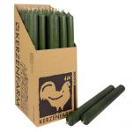 25 Stabkerzen Set 250 x 22 mm Kerzenfarm Kerzen Candle Set - verschiedene Farben Kieferngr�n