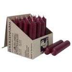 25 Stabkerzen 100 x 22 mm Kerzenfarm Kerzen Candle Set - verschiedene Farben Dunkelrot
