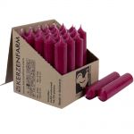 25 Stabkerzen 100 x 22 mm Kerzenfarm Kerzen Candle Set - verschiedene Farben Himbeerrot
