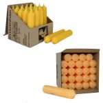 25 Stabkerzen 100 x 22 mm Kerzenfarm Kerzen Candle Set - verschiedene Farben Gelb