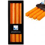 4 Stearin Stabkerzen Set 250 x 22 mm Kerzenfarm Kerzen Candle - freie Farbwahl Orange