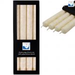 4 Stearin Stabkerzen Set 250 x 22 mm Kerzenfarm Kerzen Candle - freie Farbwahl Elfenbein