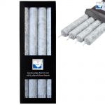 4 Stearin Stabkerzen Set 250 x 22 mm Kerzenfarm Kerzen Candle - freie Farbwahl Grau - Gray