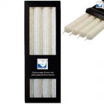 4 Stearin Stabkerzen Set 250 x 22 mm Kerzenfarm Kerzen Candle - freie Farbwahl Wei� - White