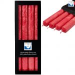 4 Stearin Stabkerzen Set 250 x 22 mm Kerzenfarm Kerzen Candle - freie Farbwahl Rot - Red
