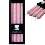 4 Stearin Stabkerzen Set 250 x 22 mm Kerzenfarm Kerzen Candle - freie Farbwahl Pastellaltrosa