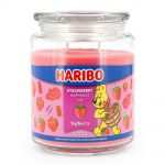 Haribo Gummib�ren Duftkerze 510 g im Glas - verschiedene Duftsorten Strawberry Happiness
